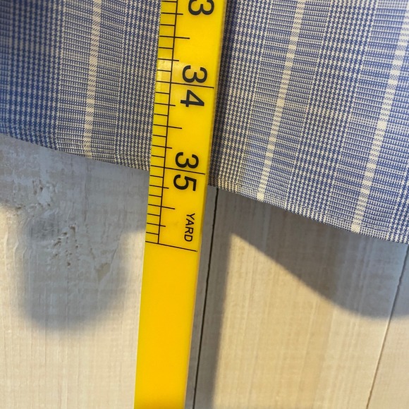 Roundtree & Yorke Gold Label Blue Plaid Non-Iron Cotton Dress Shirt 18.5 36 Tall - Picture 9 of 10